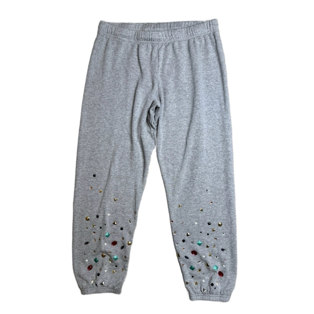 Michael Lauren Sweat Pants Women's Gray Jewels On Front S $109